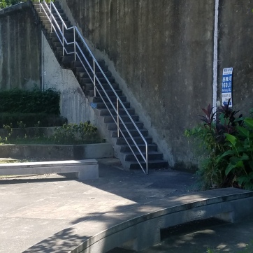 Stairs for getting over the wall
